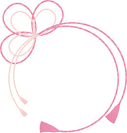 粉色简约花边线条框架