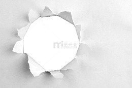 手绘白纸窟窿