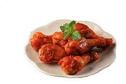 盘子里面的鸡腿