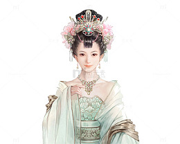 古代美女古风手绘