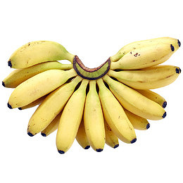 一串黄色小清新淘宝小米蕉水果免