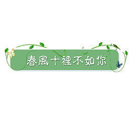绿色清新淘宝春风十里不如你标签