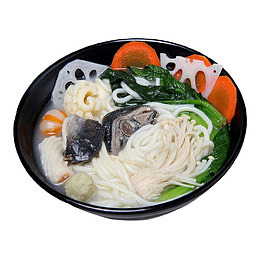 产品实物莲菜 乌鸡卤肉面