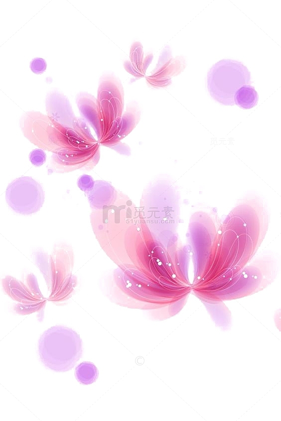 淡粉色花朵装饰