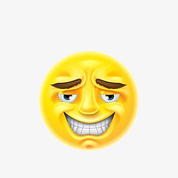 矢量黄色皱眉有趣表情