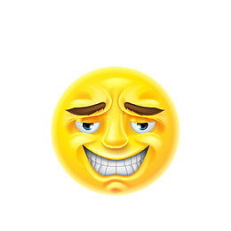 矢量黄色皱眉有趣表情