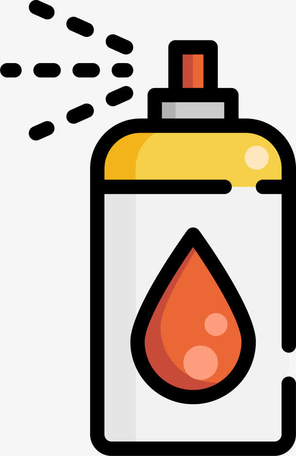 扁平风卡通工业工具喷漆图标