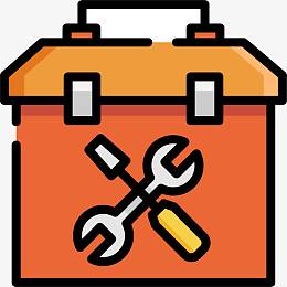 扁平风卡通工业工具箱图标