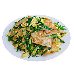 韭菜炒鸡蛋炒锅巴