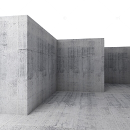 灰色几何建筑墙面