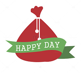 手绘红色袋子PNG图