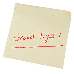 goodbye标签贴