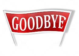 goodbye矢量标签