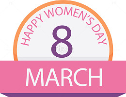 手绘三八妇女节清新标签