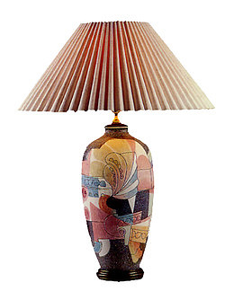 花瓶伞形折皱台灯