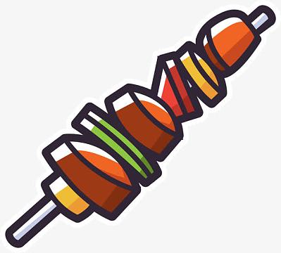 矢量烧烤串素材_矢量烧烤串图片元素-觅元素