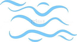 蓝色清新水波
