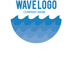 海面海浪元素logo设计
