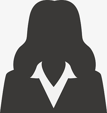 商业女性头部剪影图