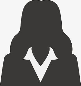 商业女性头部剪影图
