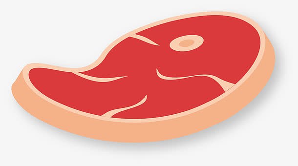 卡通猪肉烤肉食物