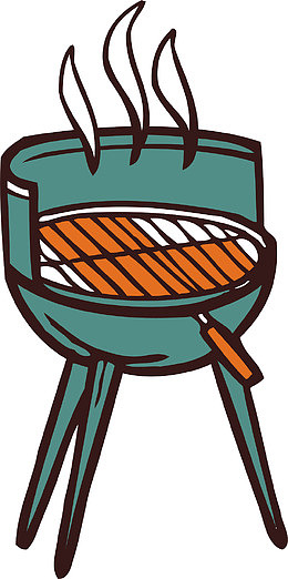 卡通bbq烧烤烤架
