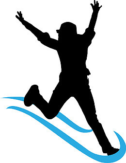 卡通滑下去的人