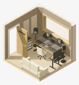 矢量录音棚效果图