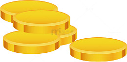 飘洒的金币3D金币