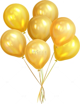 梦幻金色气球