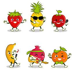 水果卡通矢量图下载