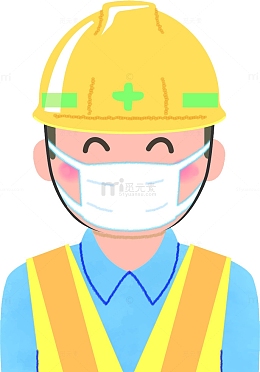 戴口罩的男工作人员