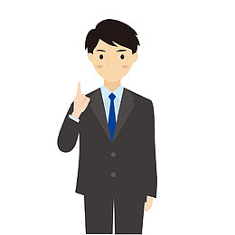 戴蓝色领带的卡通男士