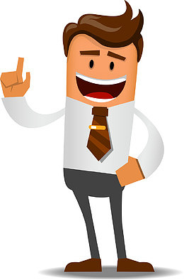 卡通衬衫男士矢量图