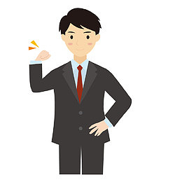宣誓的卡通男白领