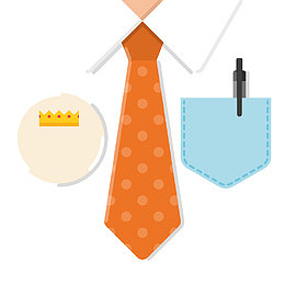 卡通男士衬衫矢量图