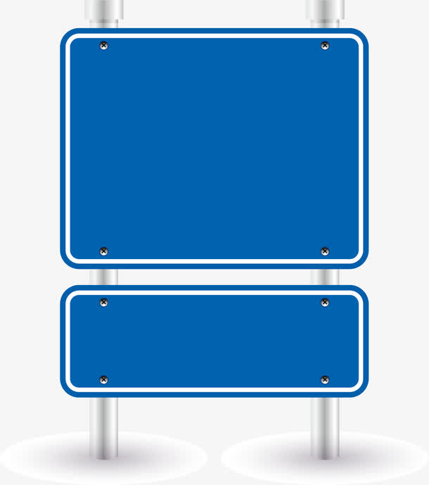 蓝色位置指示牌
