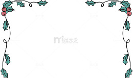 绿色树叶花藤边框