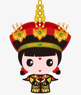 招财童子q版卡通人物皇后