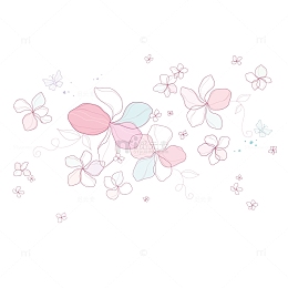 手绘美丽花卉