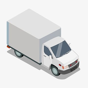 灰色货车矢量素材