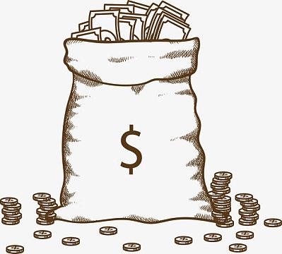 png卡通矢量金钱布袋png手绘钱袋epspng矢量金钱袋png标着美元符号的