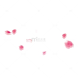 简约飘落樱花花瓣素材
