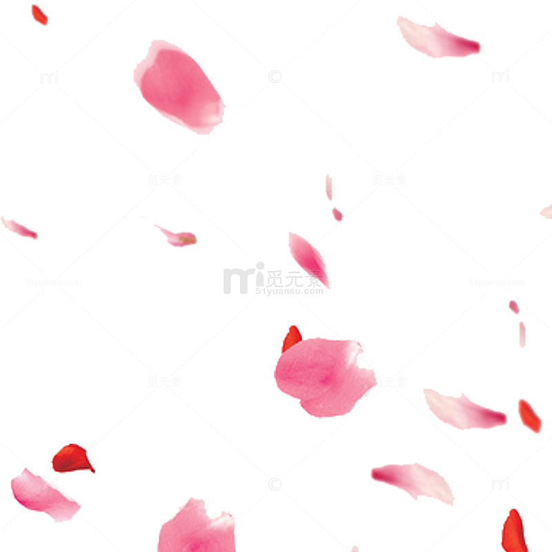 粉色唯美散落花瓣素材