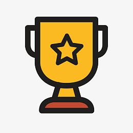 卡通棒棒哒矢量奖杯