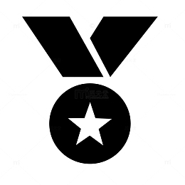 卡通棒棒哒矢量奖牌