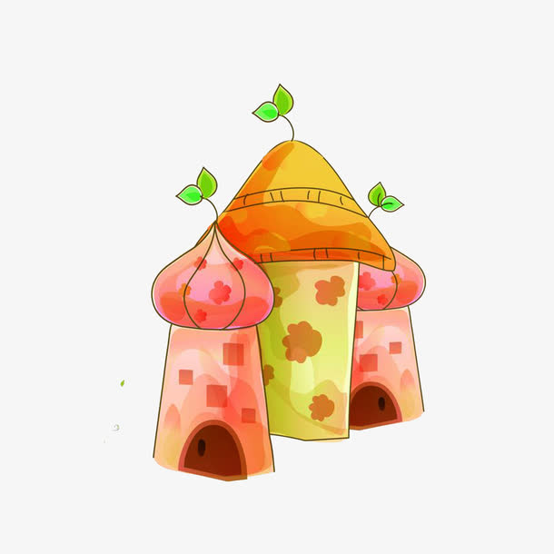 关键词 : 金色城堡,金色蘑菇城堡,卡通手绘,插画,小草[声明] 觅元素