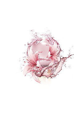 粉红色花瓣凝露水样背景装饰图案