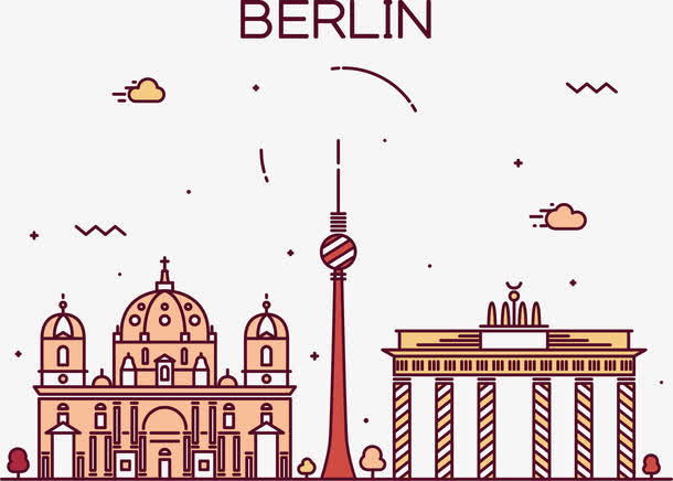 柏林街景矢量图