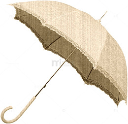 杏色雨伞
